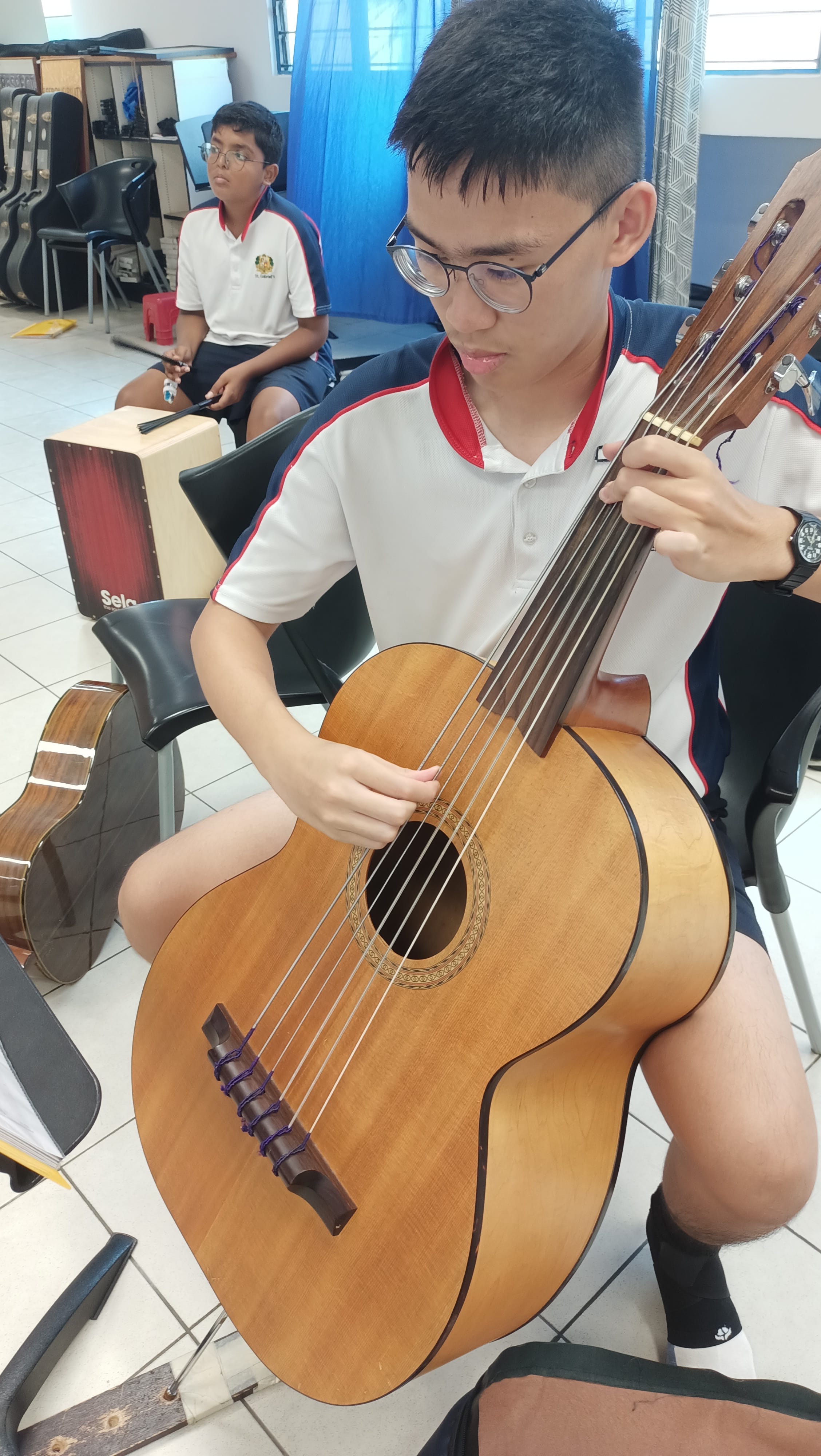 Caleb and Raemon hard at work perfecting every note